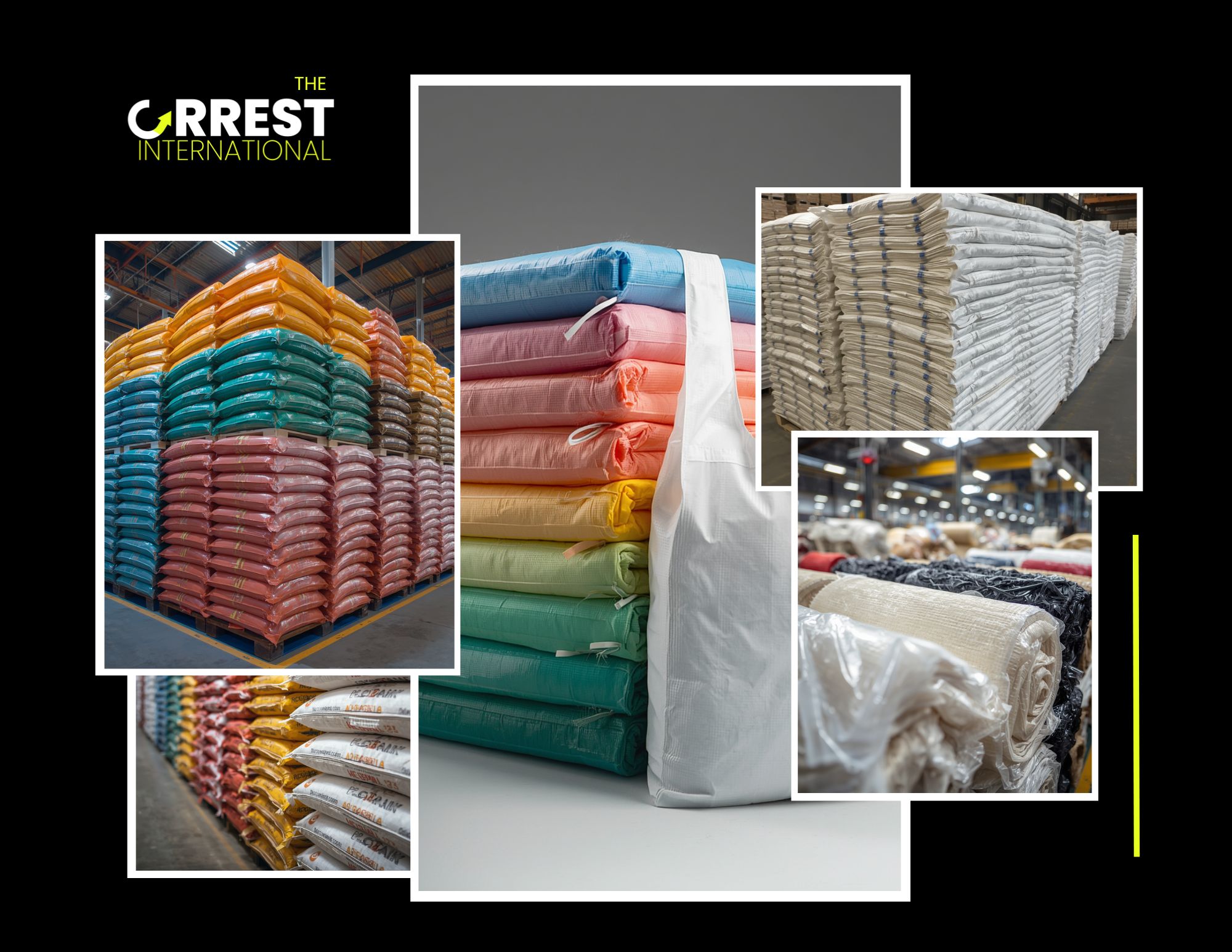 industrial woven packaging products including PP woven bags and FIBC jumbo bags