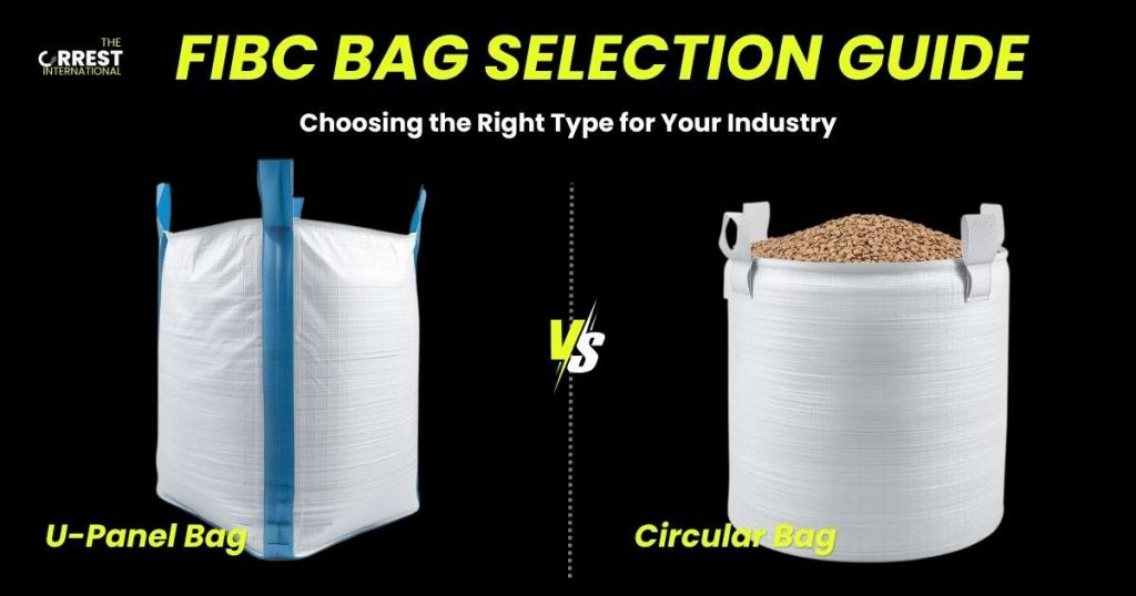 FIBC Jumbo Bags selection guide showing different industrial bulk bag types