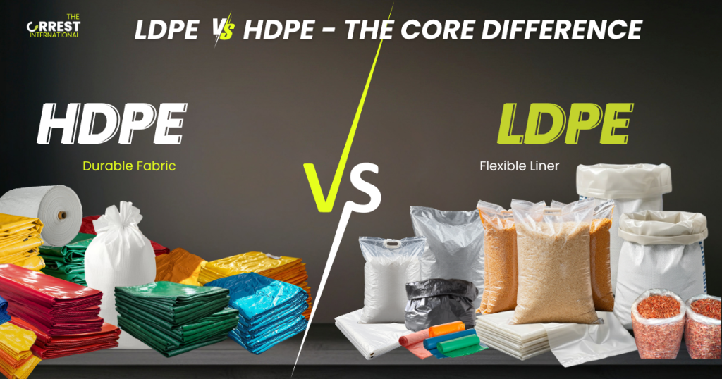side-by-side comparison of LDPE liners vs HDPE fabrics.
